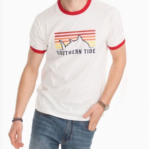 Southern Tide Mens short sleeve Ringer Tee size Lg- new in package - Picture 1 of 7